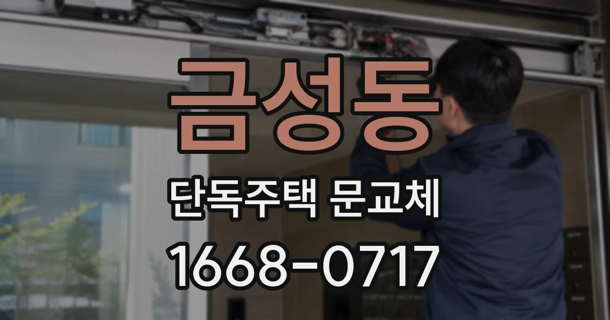 금성동 단독주택 문교체