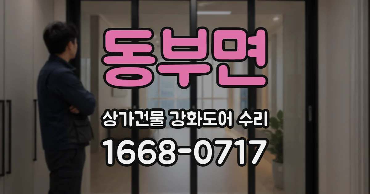 동부면 상가건물 강화도어 수리
