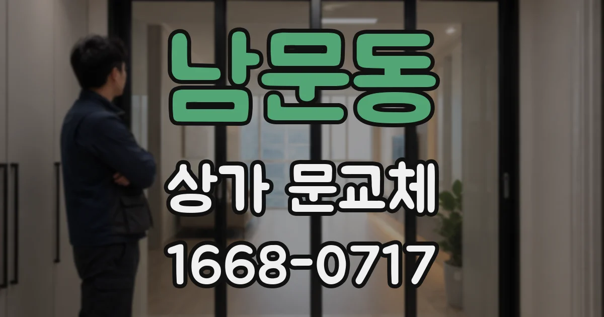남문동 상가 문교체