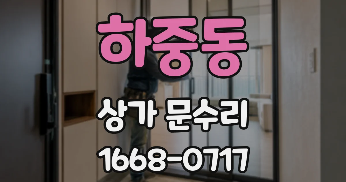 하중동 상가 문수리