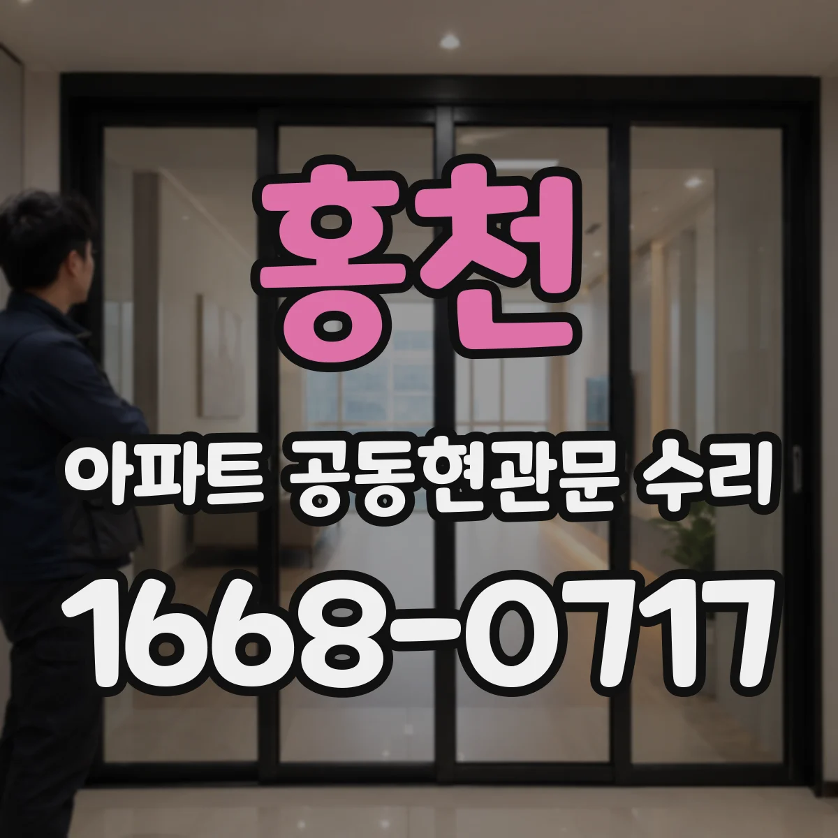 홍천 아파트 공동현관문 수리