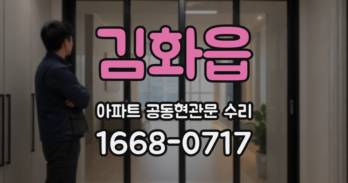 김화읍 아파트 공동현관문 수리