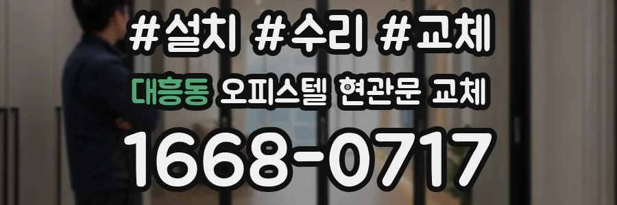 대흥동 오피스텔 현관문 교체