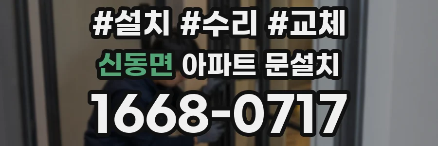 신동면 아파트 문설치