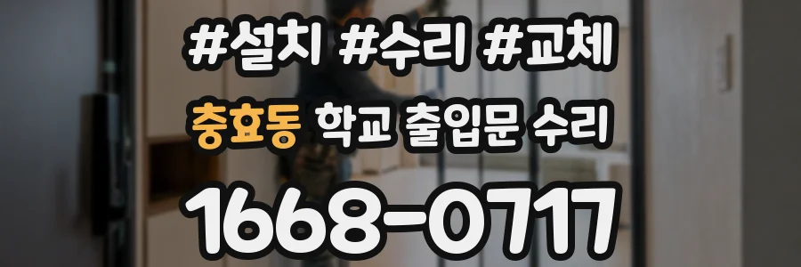 충효동 학교 출입문 수리