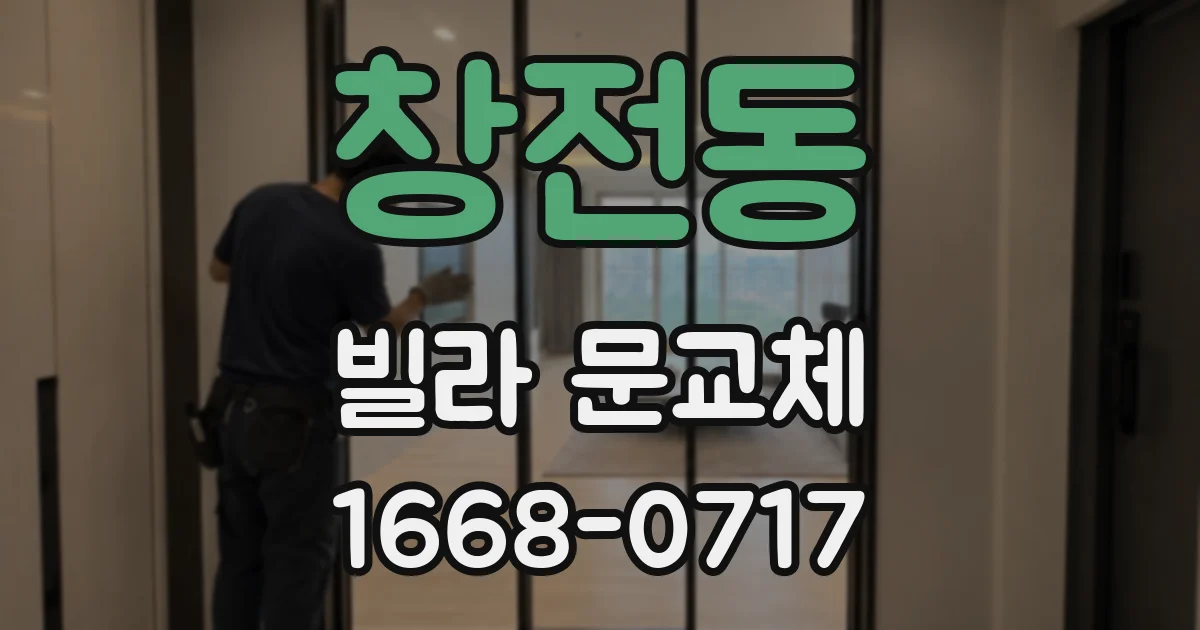 창전동 빌라 문교체