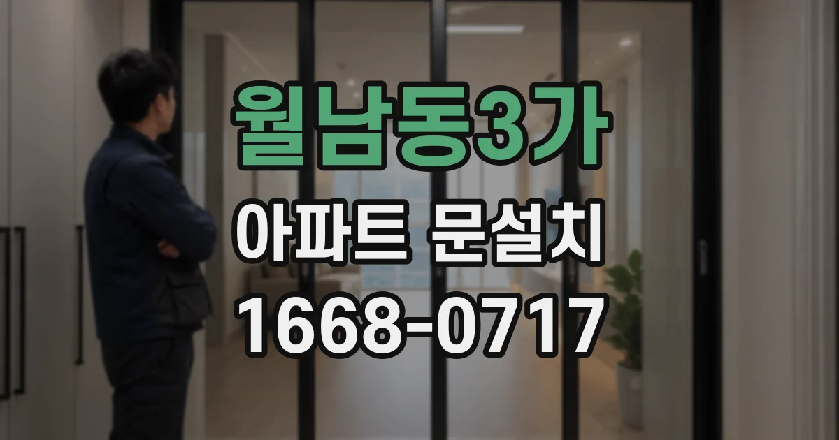 월남동3가 아파트 문설치