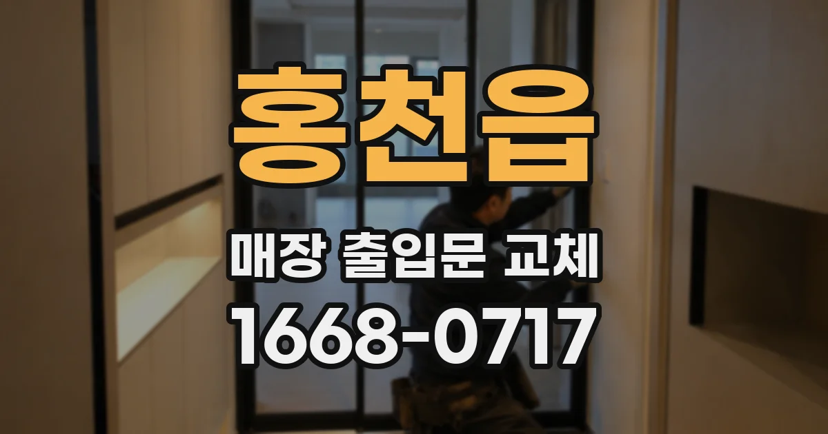 홍천읍 매장 출입문 교체