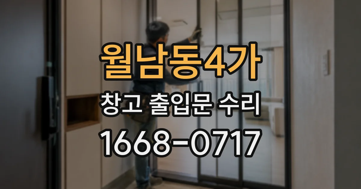월남동4가 창고 출입문 수리