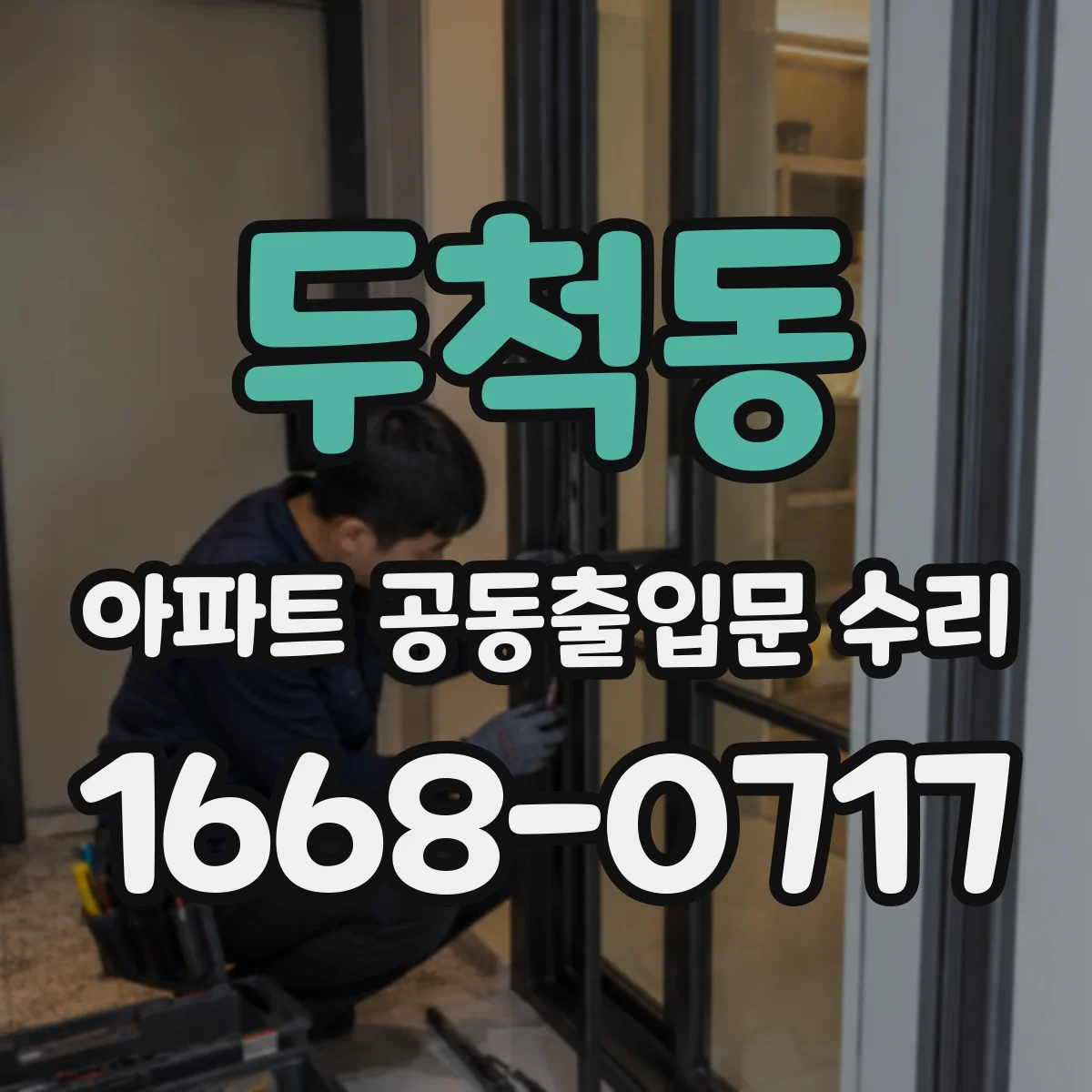 두척동 아파트 공동출입문 수리