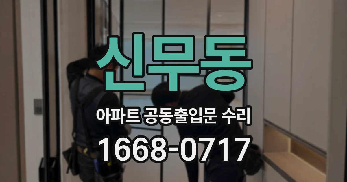 신무동 아파트 공동출입문 수리