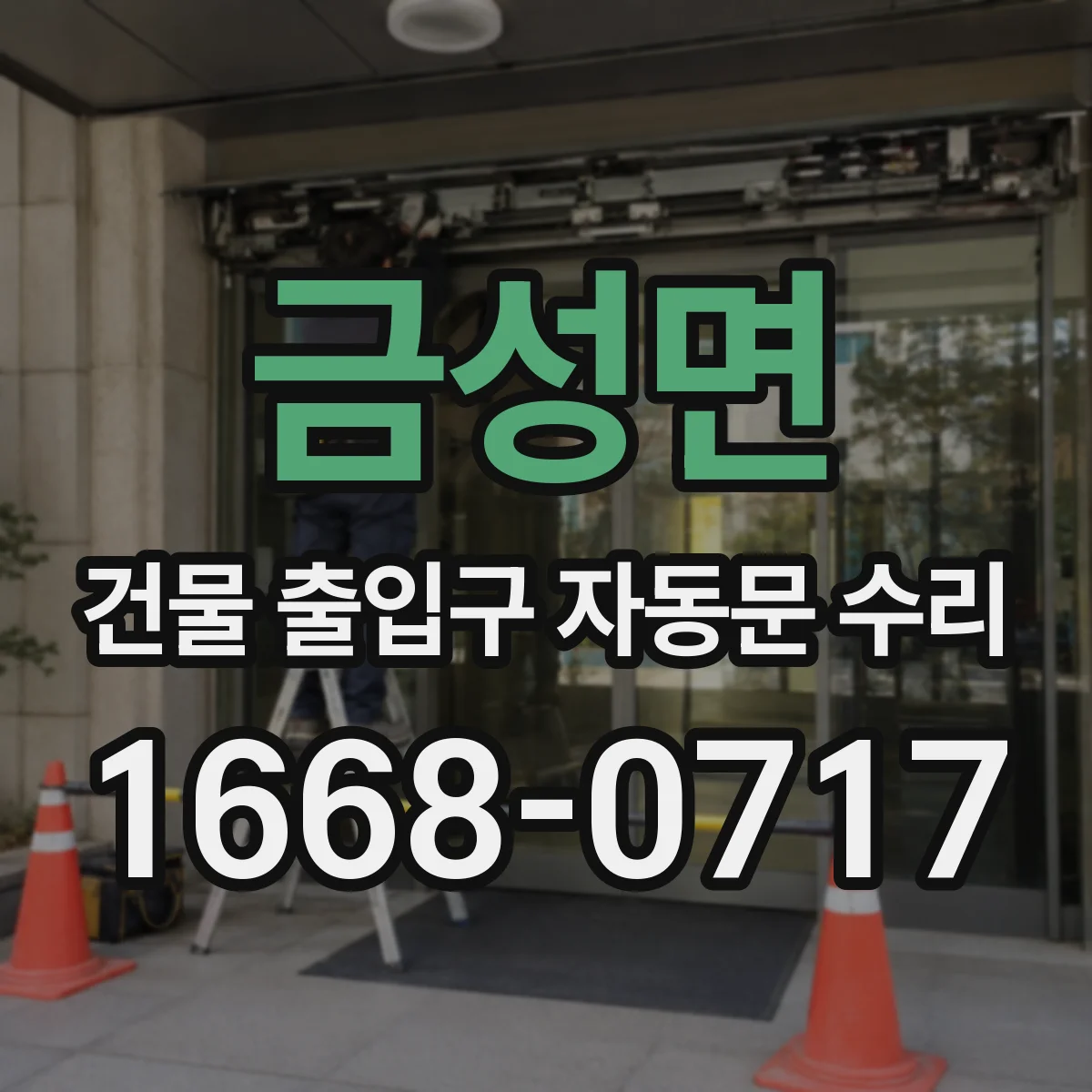 금성면 건물 출입구 자동문 수리