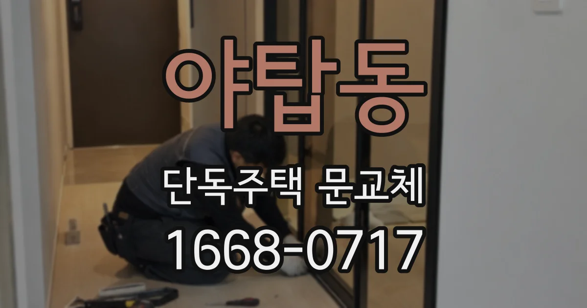 야탑동 단독주택 문교체