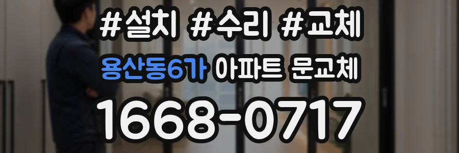 용산동6가 아파트 문교체