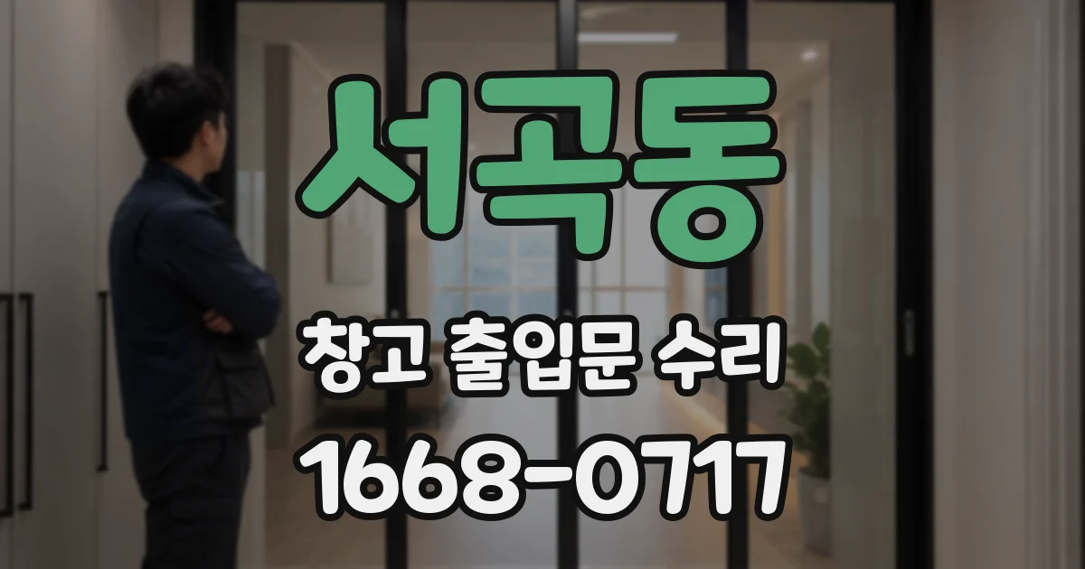 서곡동 창고 출입문 수리