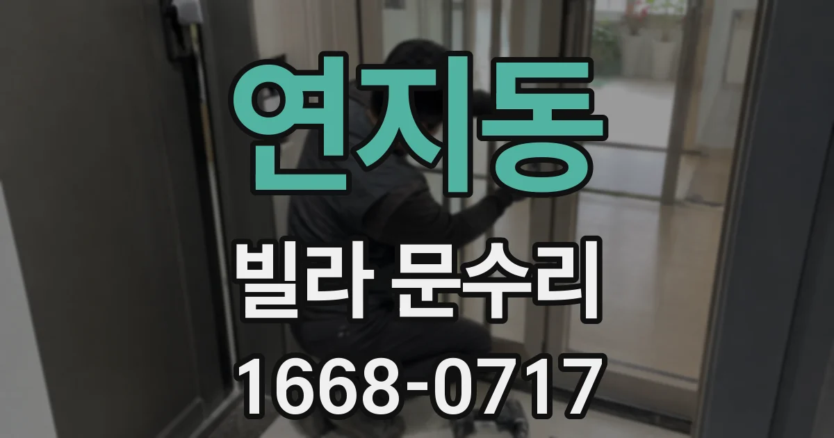 연지동 빌라 문수리