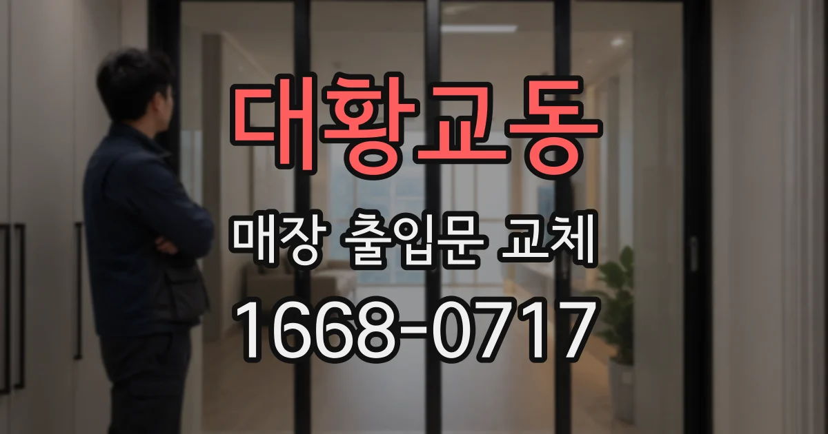 대황교동 매장 출입문 교체
