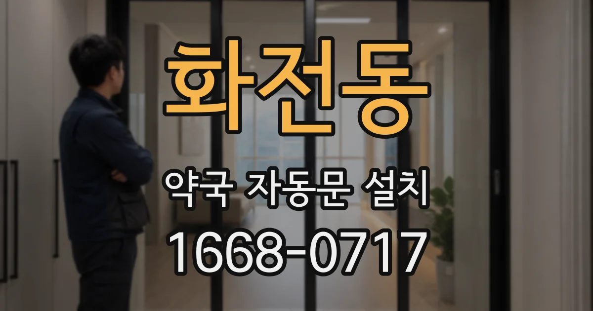 화전동 약국 자동문 설치
