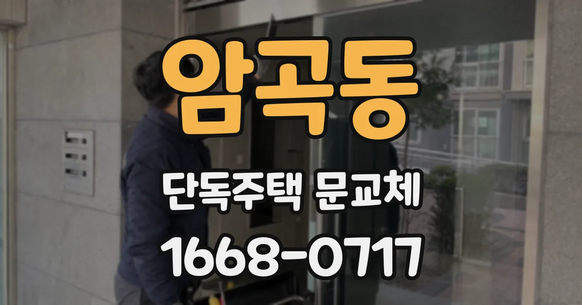 암곡동 단독주택 문교체