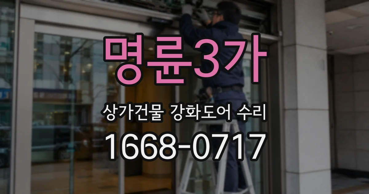 명륜3가 상가건물 강화도어 수리