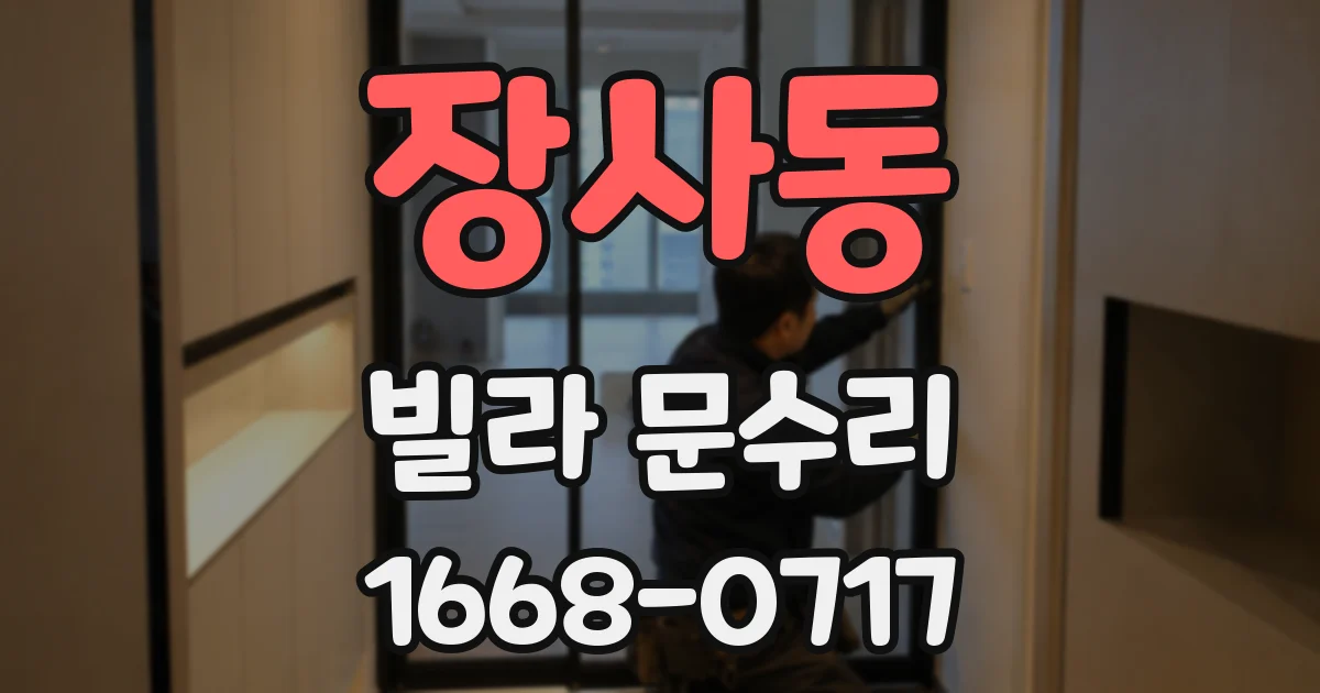 장사동 빌라 문수리