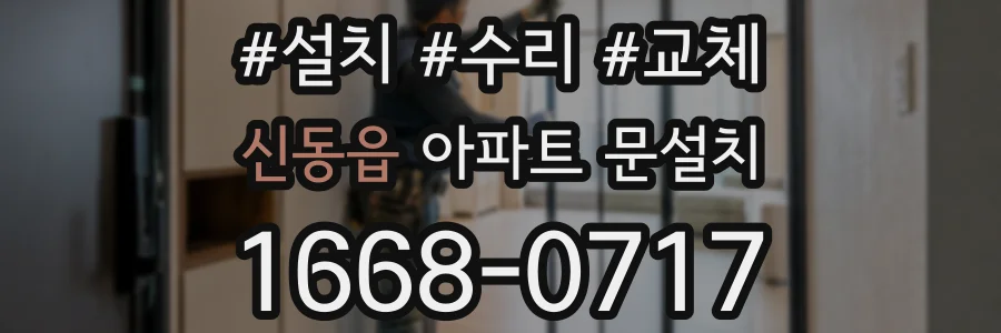신동읍 아파트 문설치