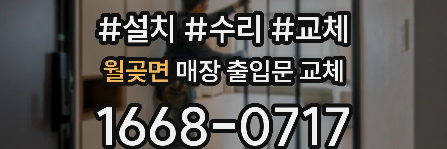 월곶면 매장 출입문 교체
