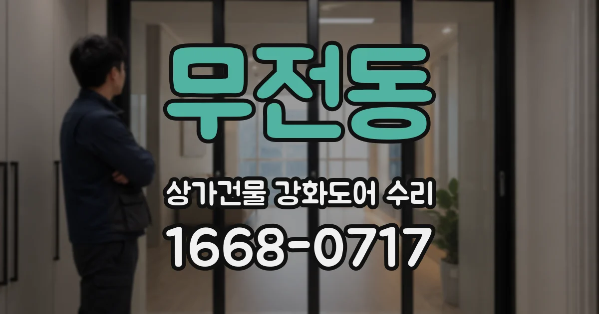 무전동 상가건물 강화도어 수리
