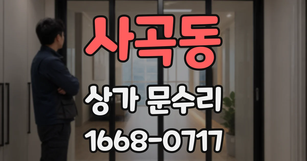 사곡동 상가 문수리