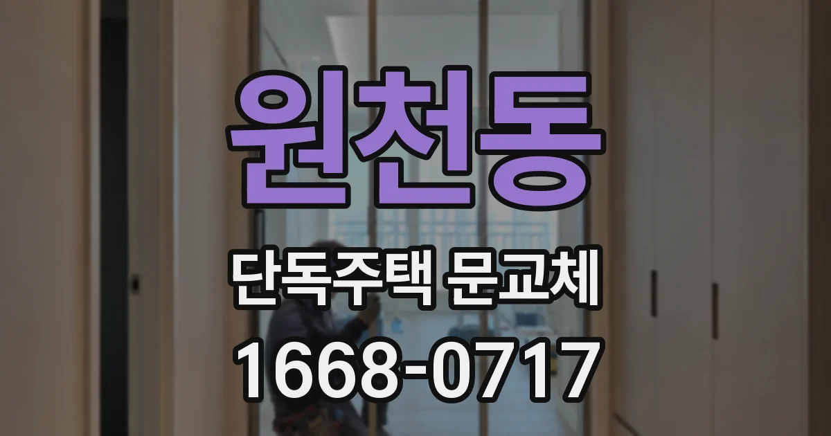 원천동 단독주택 문교체