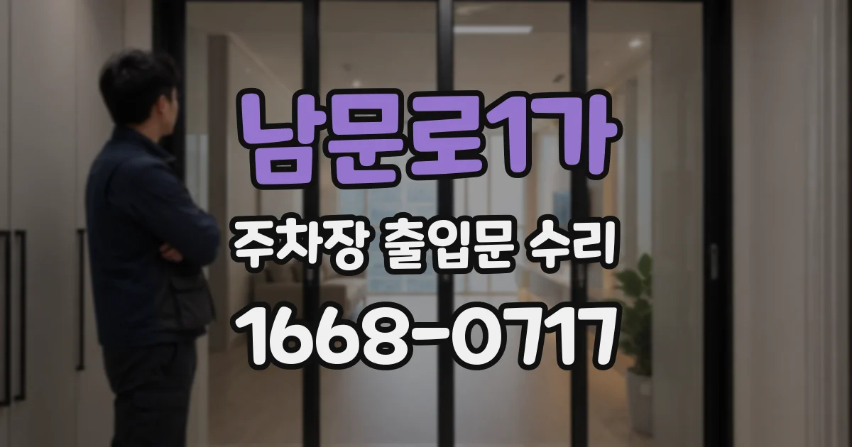 남문로1가 주차장 출입문 수리