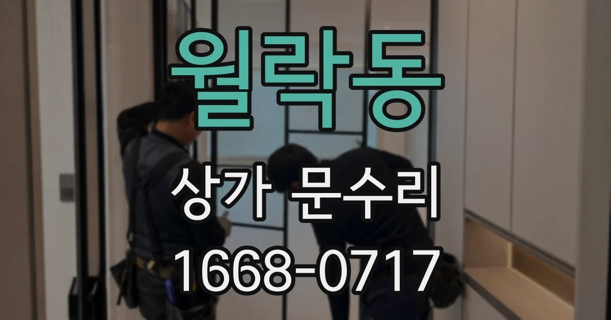 월락동 상가 문수리