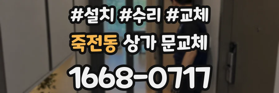 죽전동 상가 문교체