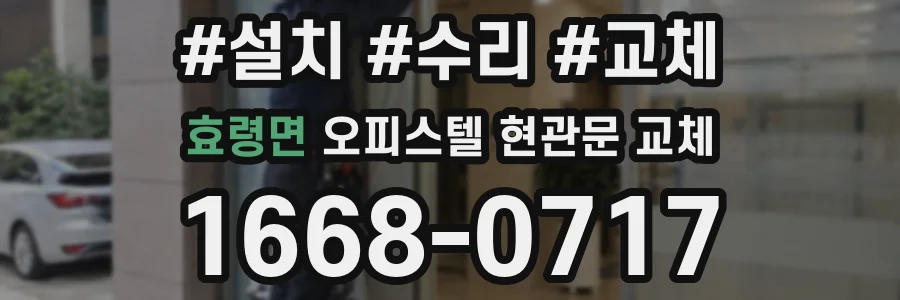 효령면 오피스텔 현관문 교체