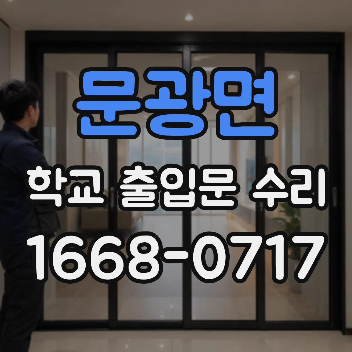 문광면 학교 출입문 수리