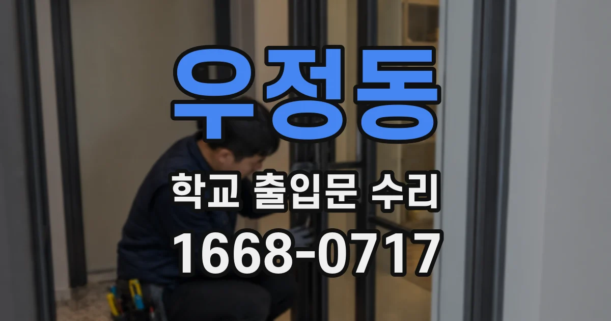 우정동 학교 출입문 수리