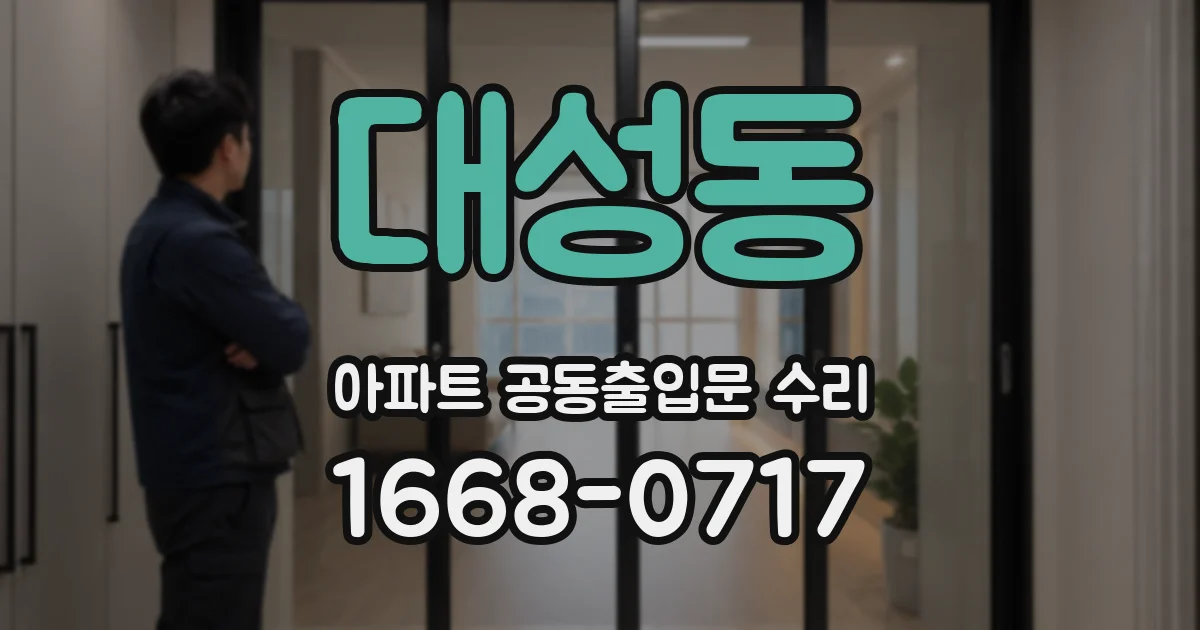 대성동 아파트 공동출입문 수리