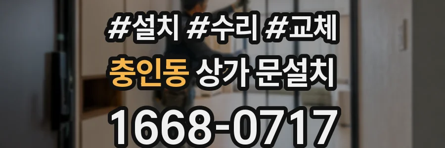 충인동 상가 문설치
