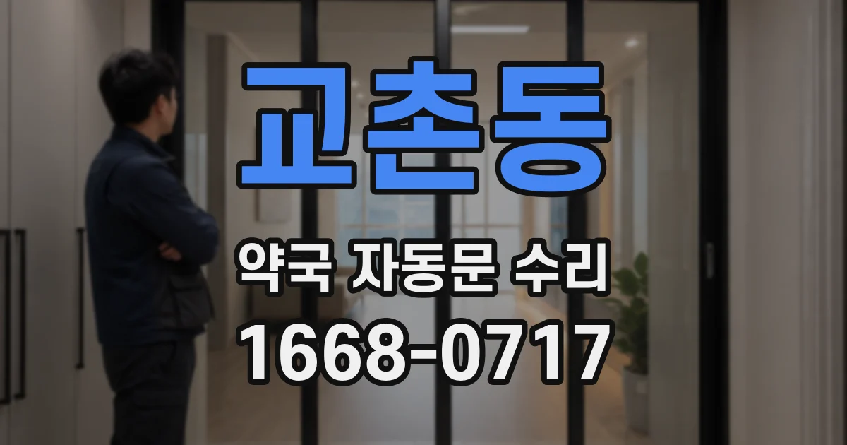 교촌동 약국 자동문 수리