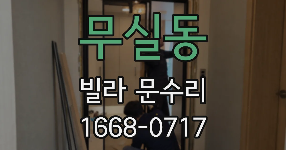 무실동 빌라 문수리