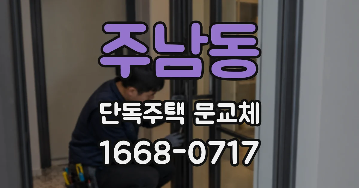 주남동 단독주택 문교체