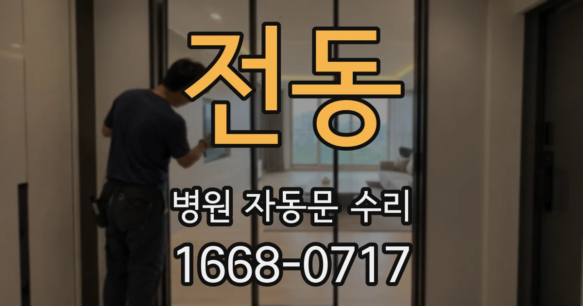 전동 병원 자동문 수리