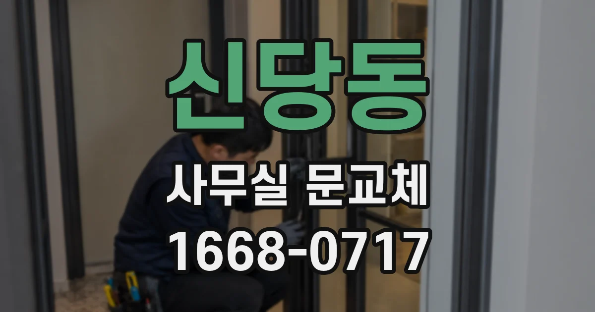 신당동 사무실 문교체