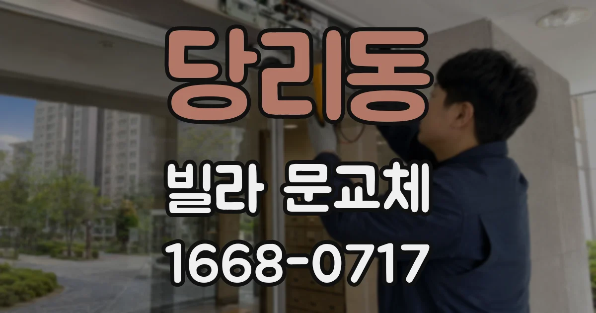 당리동 빌라 문교체