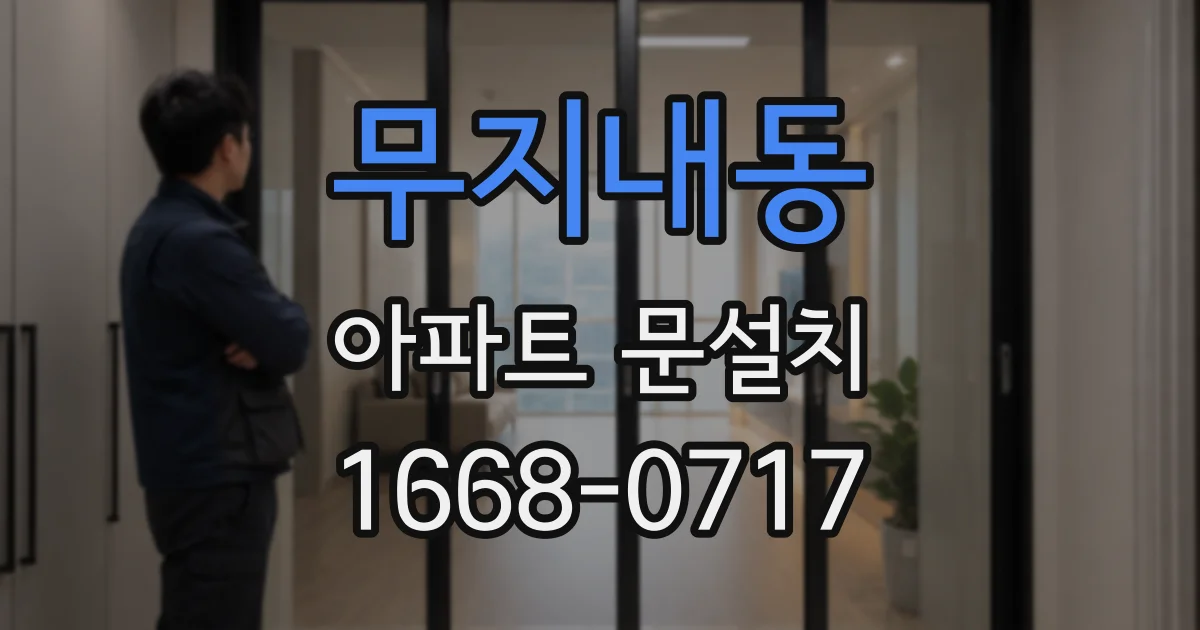 무지내동 아파트 문설치