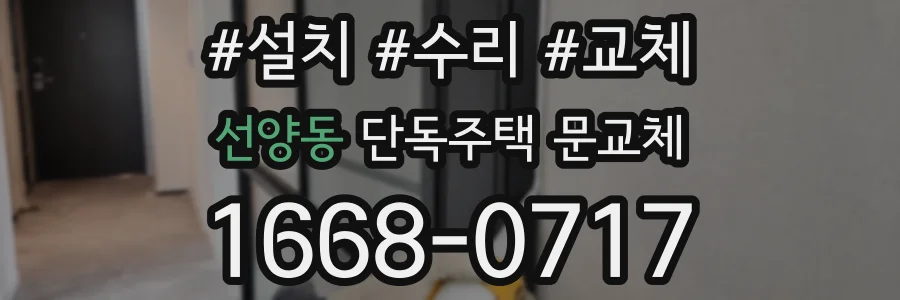 선양동 단독주택 문교체