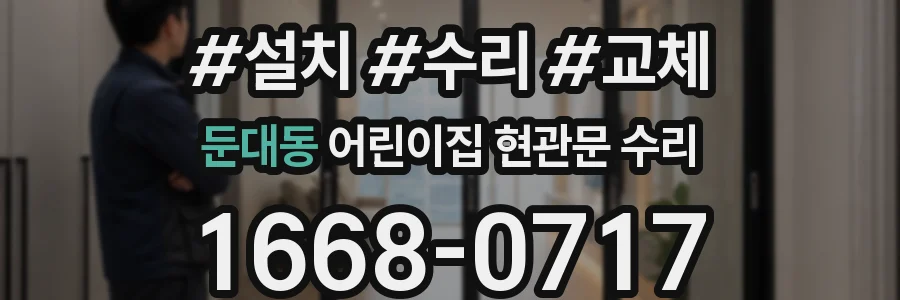 둔대동 어린이집 현관문 수리
