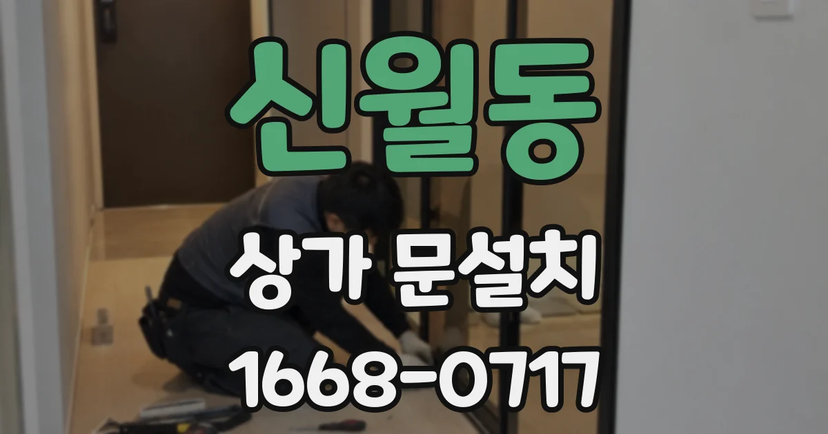 신월동 상가 문설치