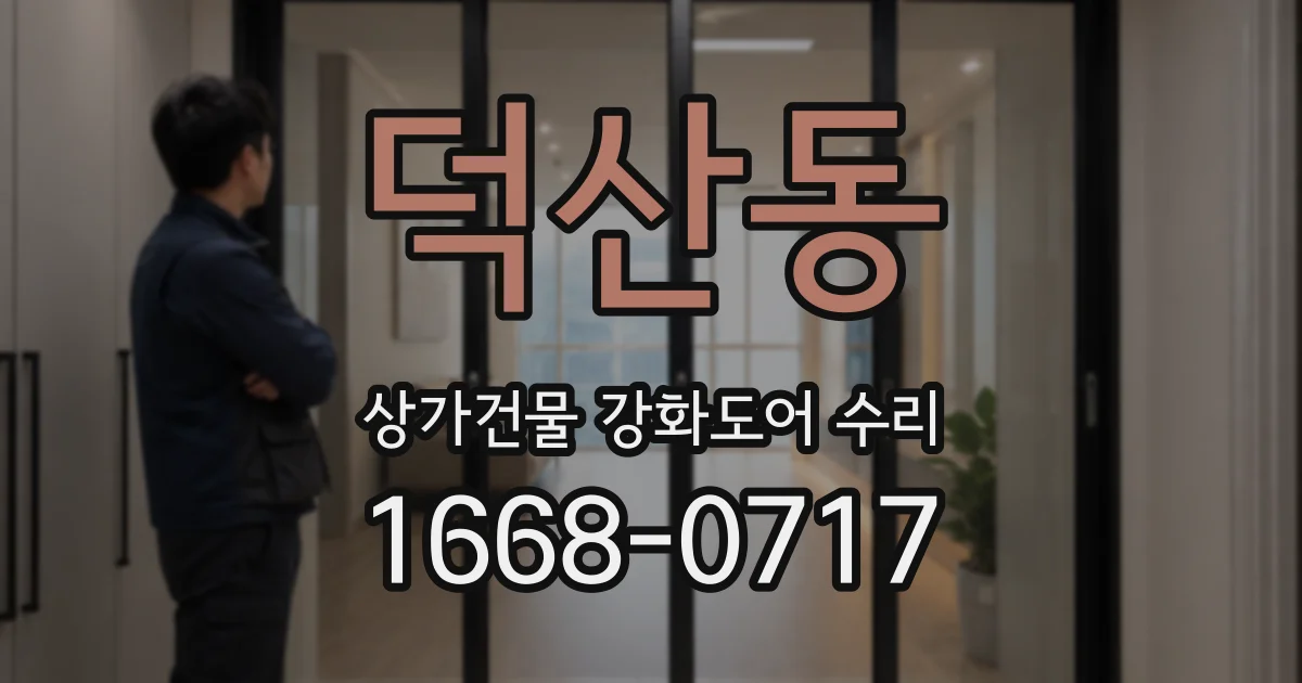덕산동 상가건물 강화도어 수리