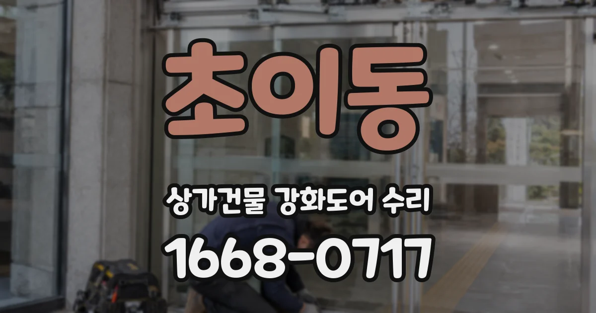 초이동 상가건물 강화도어 수리